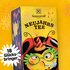 Packaging of Sonnentor New Year’s Tea with lucky ladybug illustration, text: "New Year’s Tea – 18 lucky charms"